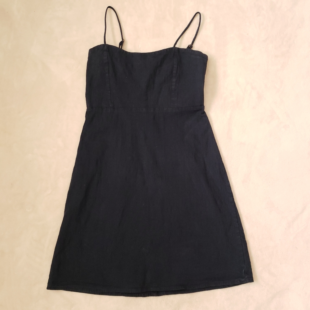 BRANDY MELVILLE Karla Navy Blue Spaghetti Strap Mini Dress